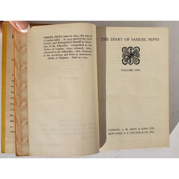 The Diary of Samuel Pepys Vols. 1 & 2 : Index Hardcover Samuel Pepys 1936 - Picture 7 of 13